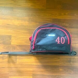 Kids Black and Red Rolling Bag